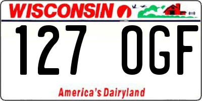 WI license plate 127OGF