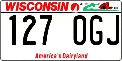 WI license plate 127OGJ