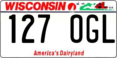 WI license plate 127OGL