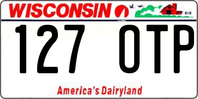WI license plate 127OTP