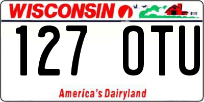 WI license plate 127OTU