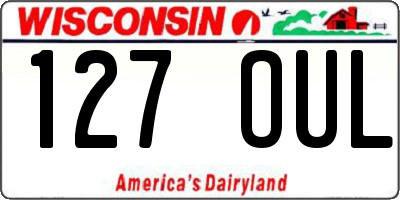 WI license plate 127OUL