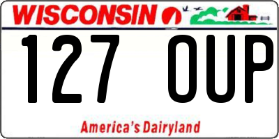WI license plate 127OUP