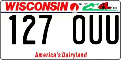 WI license plate 127OUU