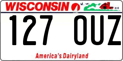 WI license plate 127OUZ
