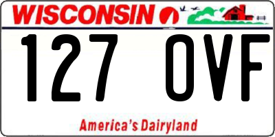 WI license plate 127OVF