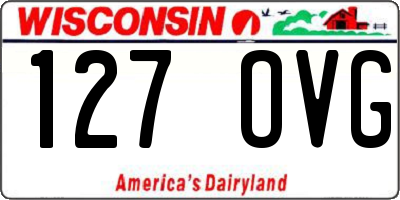 WI license plate 127OVG