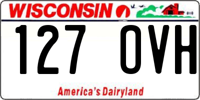 WI license plate 127OVH