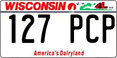 WI license plate 127PCP