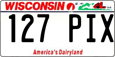 WI license plate 127PIX