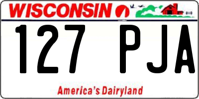 WI license plate 127PJA