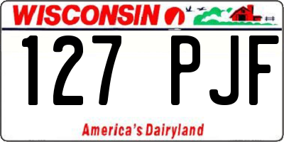 WI license plate 127PJF