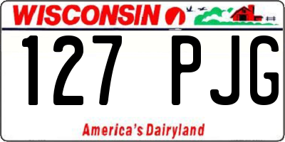 WI license plate 127PJG