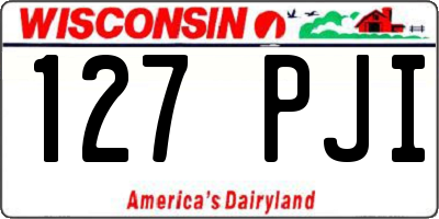 WI license plate 127PJI