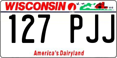 WI license plate 127PJJ