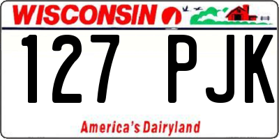 WI license plate 127PJK