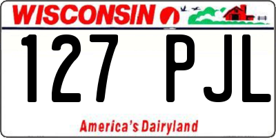 WI license plate 127PJL