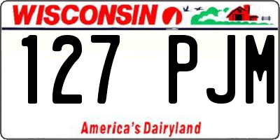 WI license plate 127PJM
