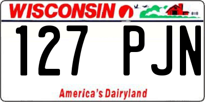 WI license plate 127PJN
