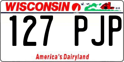 WI license plate 127PJP