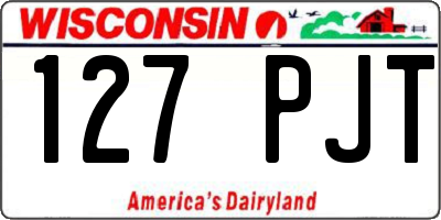 WI license plate 127PJT