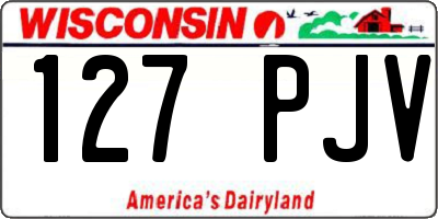 WI license plate 127PJV