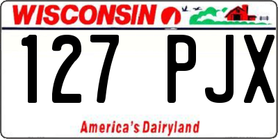 WI license plate 127PJX