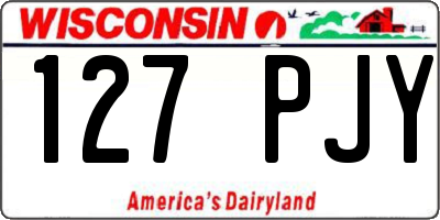 WI license plate 127PJY