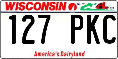 WI license plate 127PKC