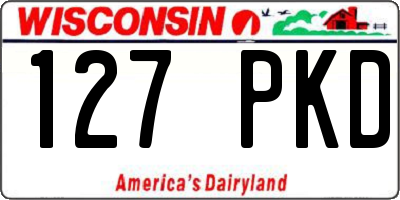 WI license plate 127PKD