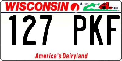 WI license plate 127PKF