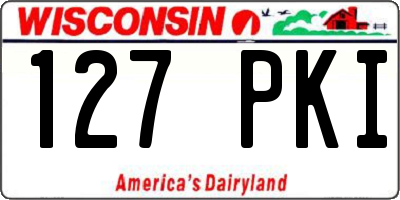 WI license plate 127PKI