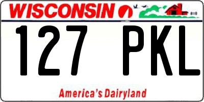 WI license plate 127PKL