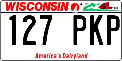 WI license plate 127PKP