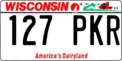 WI license plate 127PKR