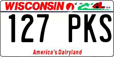 WI license plate 127PKS