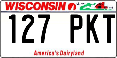 WI license plate 127PKT