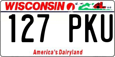 WI license plate 127PKU