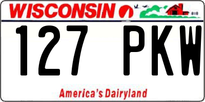 WI license plate 127PKW
