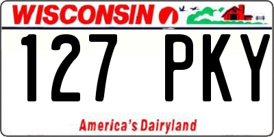 WI license plate 127PKY