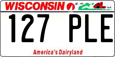 WI license plate 127PLE
