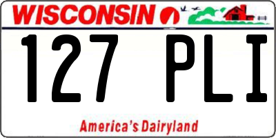 WI license plate 127PLI