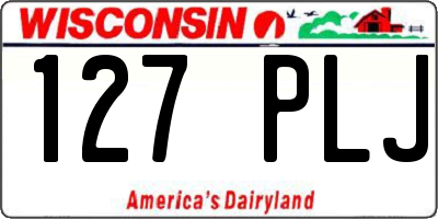 WI license plate 127PLJ