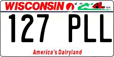 WI license plate 127PLL