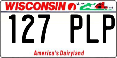 WI license plate 127PLP