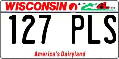 WI license plate 127PLS