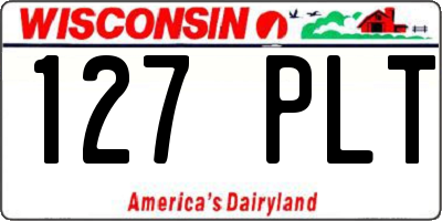 WI license plate 127PLT