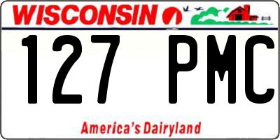 WI license plate 127PMC