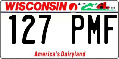 WI license plate 127PMF