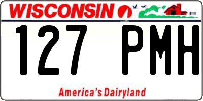 WI license plate 127PMH